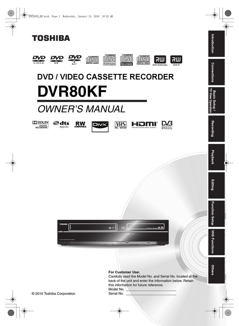 Toshiba DVR80KF owner's manual