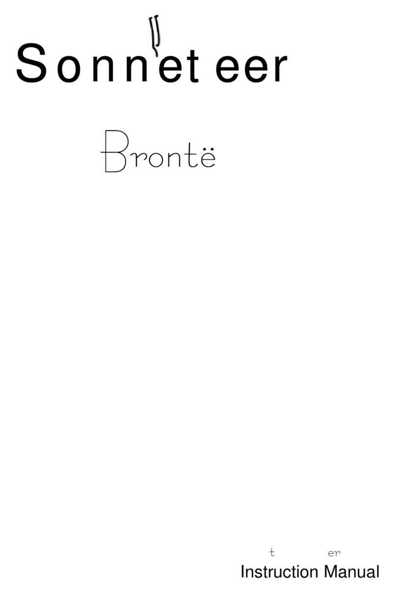 SONNETEER BRONTE instruction manual