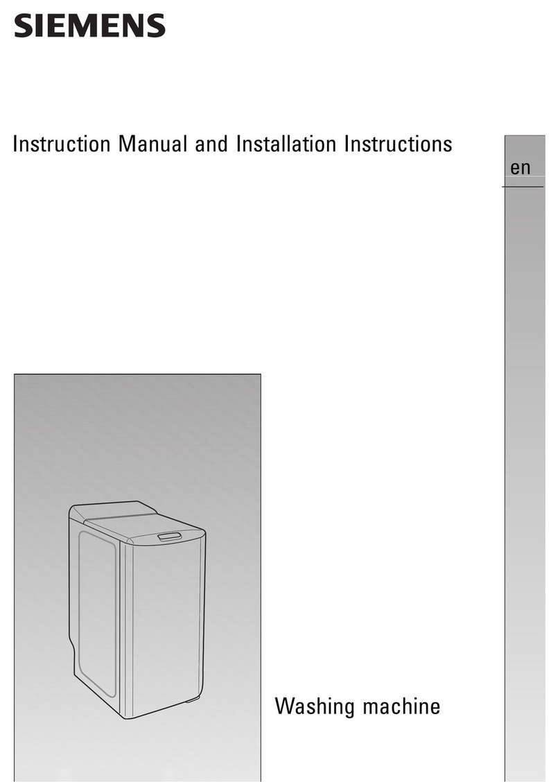Siemens Washing machine Specification sheet