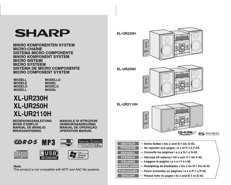 Sharp XL-UR230H User manual