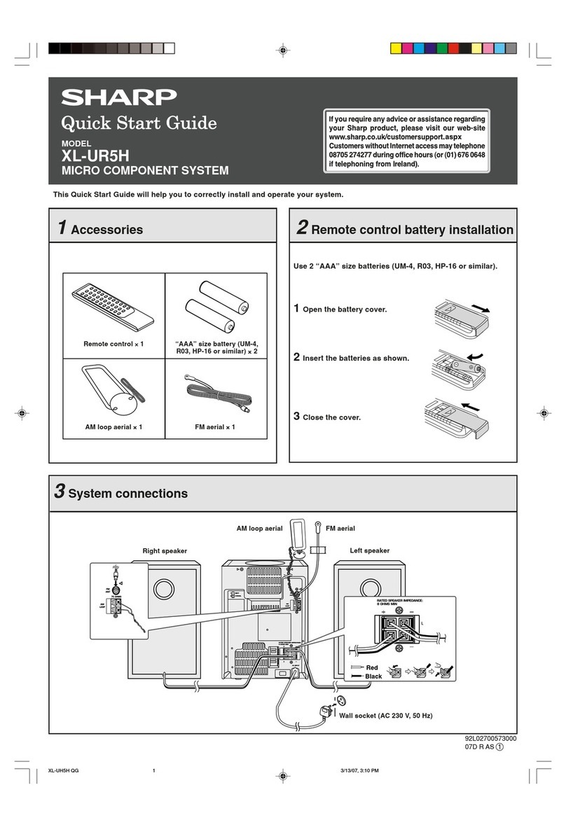 Sharp XL-UR5H User manual