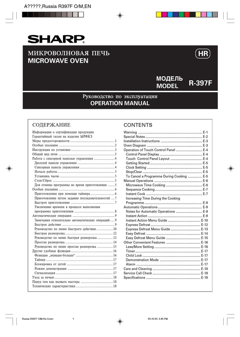 Sharp R-397F User manual
