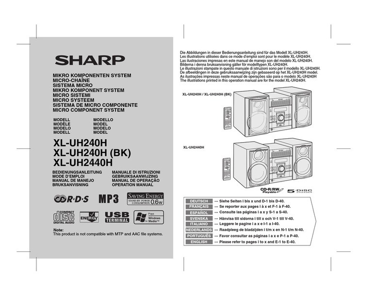 Sharp XL-UH240H User manual