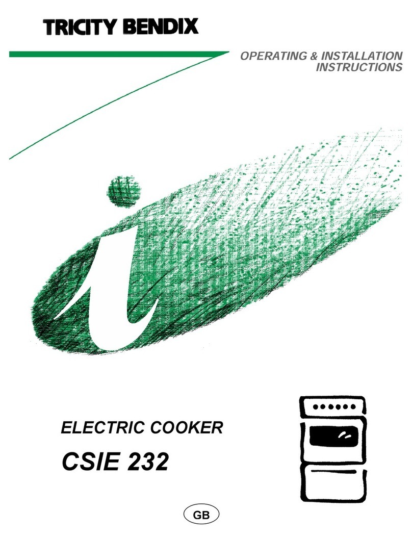 Tricity Bendix CSIE 232 Product guide