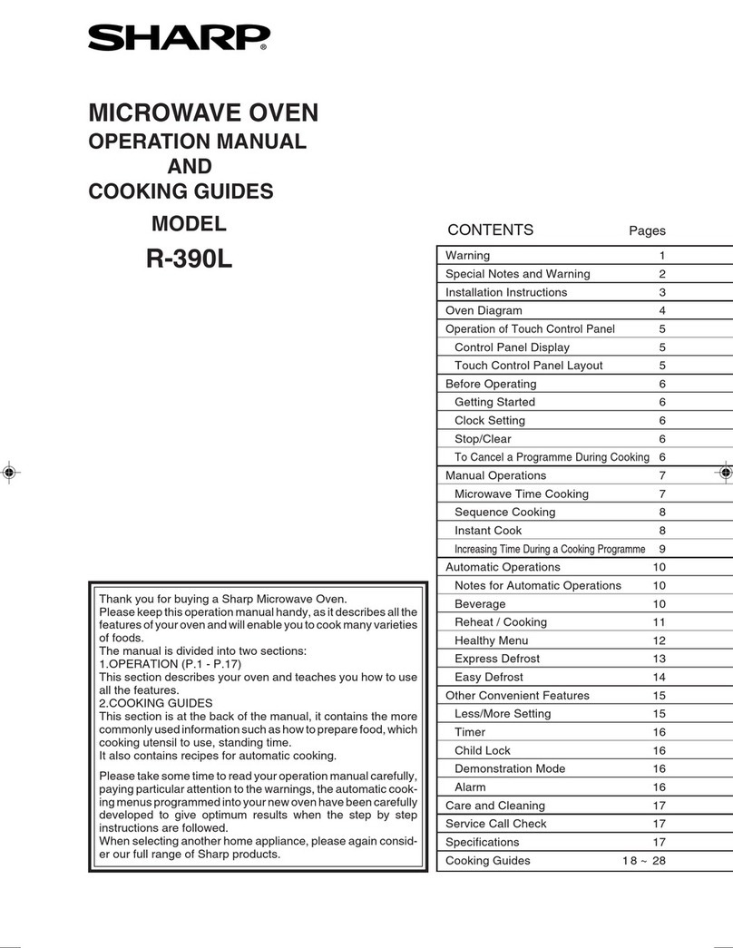 Sharp R-390L Use and care manual