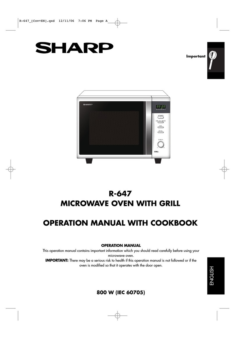 Sharp R-647 Instruction Manual Sharp R-647 Instruction Manual