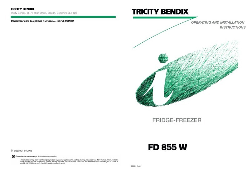 Tricity Bendix FD 855 W User manual Tricity Bendix FD 855 W User manual