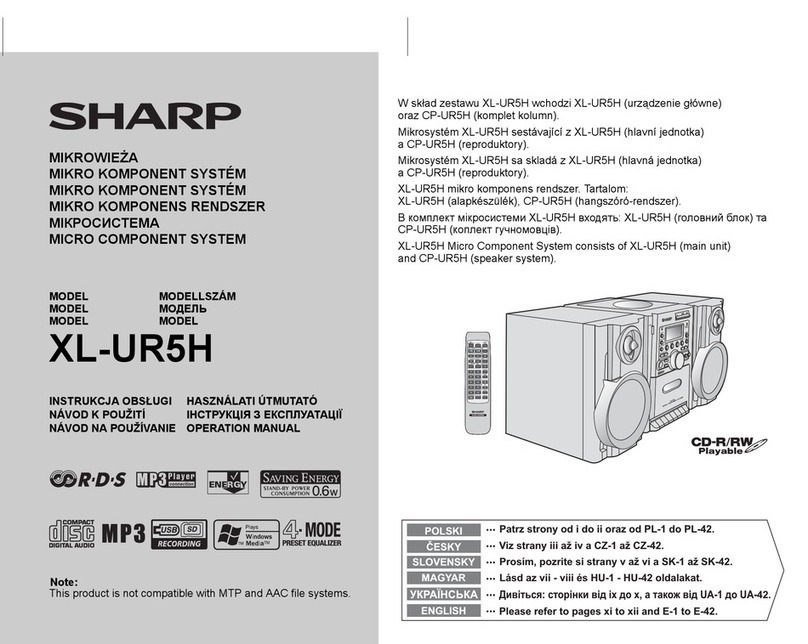 Sharp XL-UR5H User manual