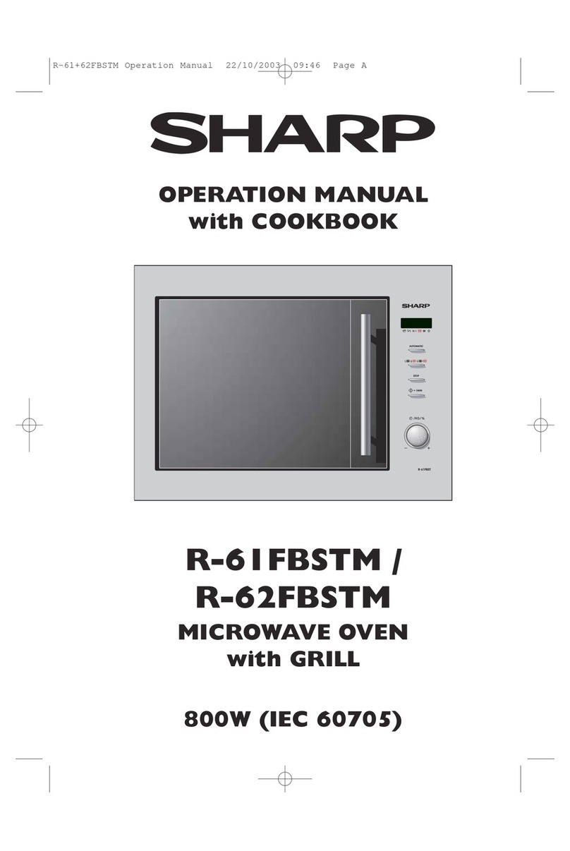 Sharp R-61FBSTM Operation manual with cookbook