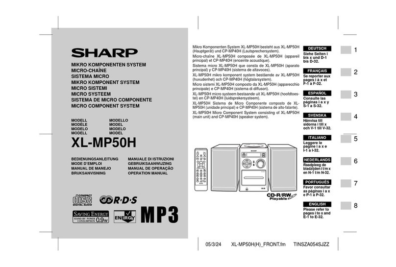 Sharp XL-MP50H User manual