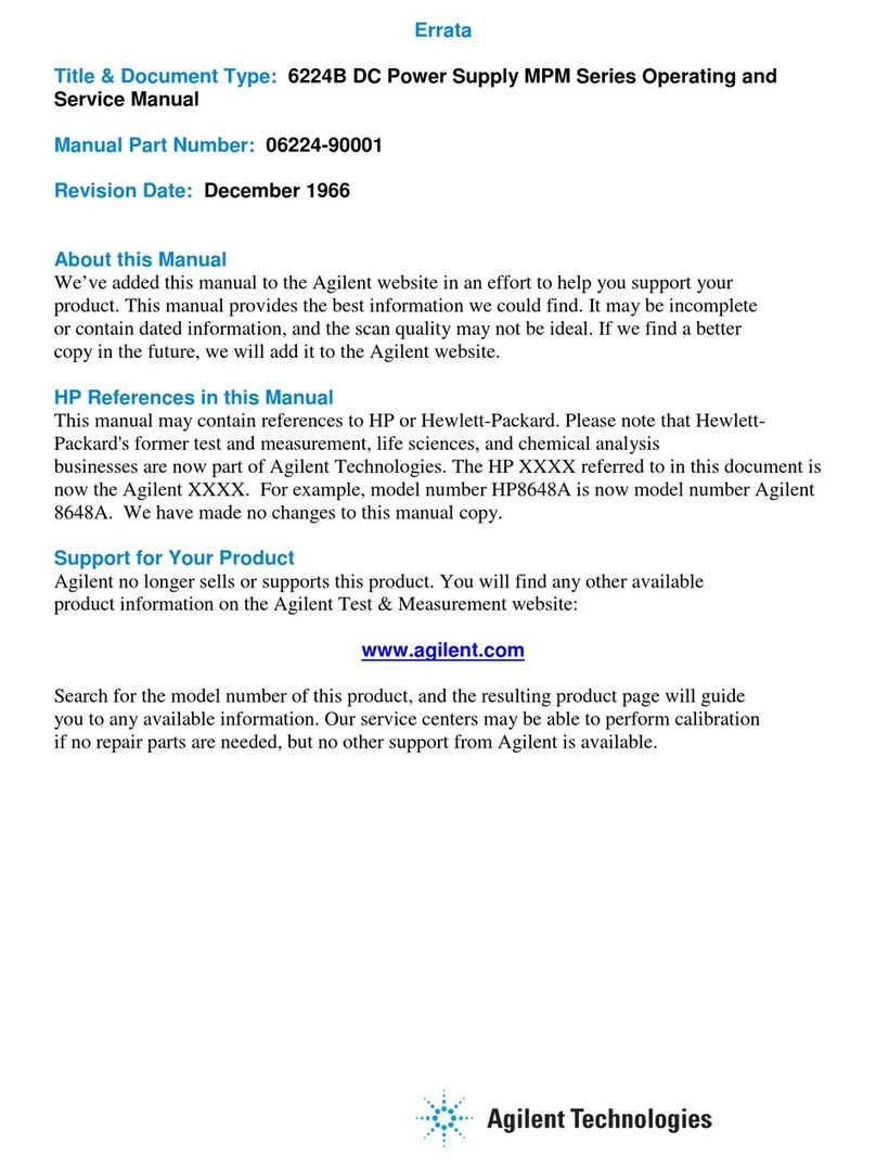 Agilent Technologies 6224B User manual