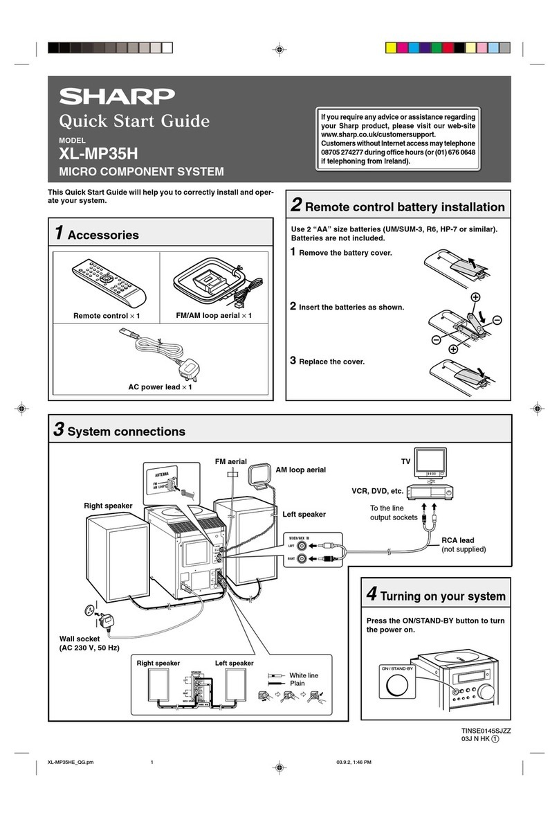 Sharp XL-MP35H User manual
