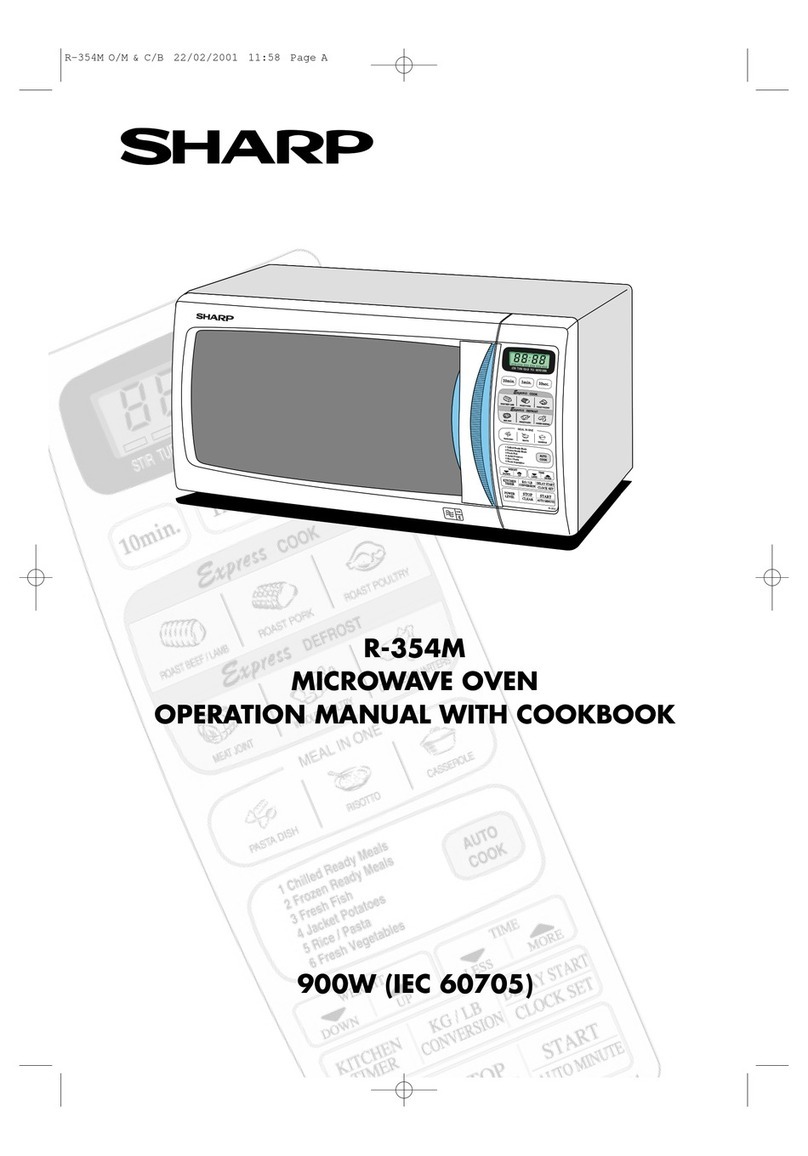 Sharp R-354M Instruction Manual Sharp R-354M Instruction Manual
