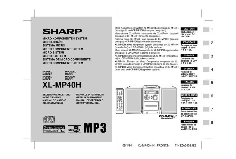 Sharp XL-MP40H User manual Sharp XL-MP40H User manual