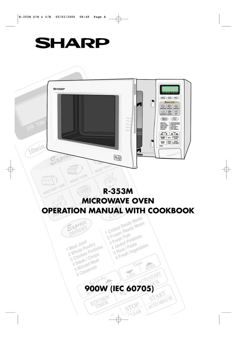 Sharp R-353M Operation manual with cookbook