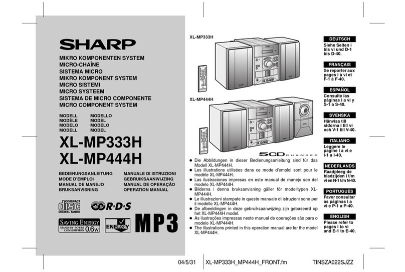 Sharp XL-MP333H User manual