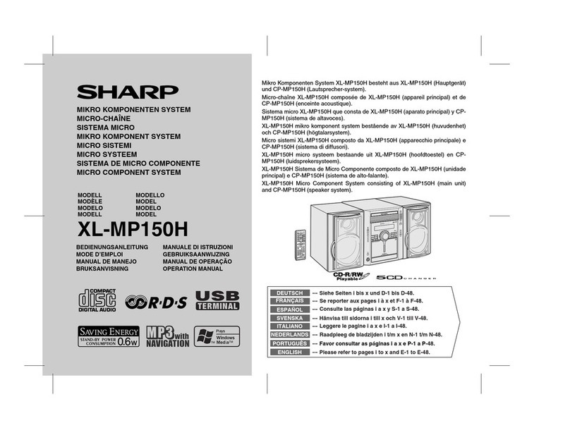 Sharp XL-MP150H User manual Sharp XL-MP150H User manual