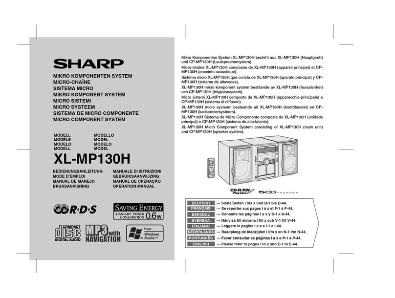Sharp XL-MP130H Operation manual