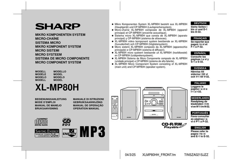 Sharp XL-MP80H User manual Sharp XL-MP80H User manual