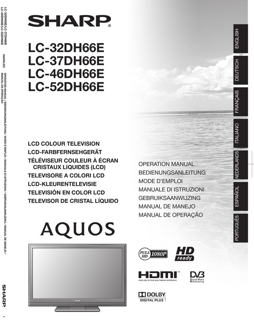 Sharp Aquos LC-32DH66E User manual