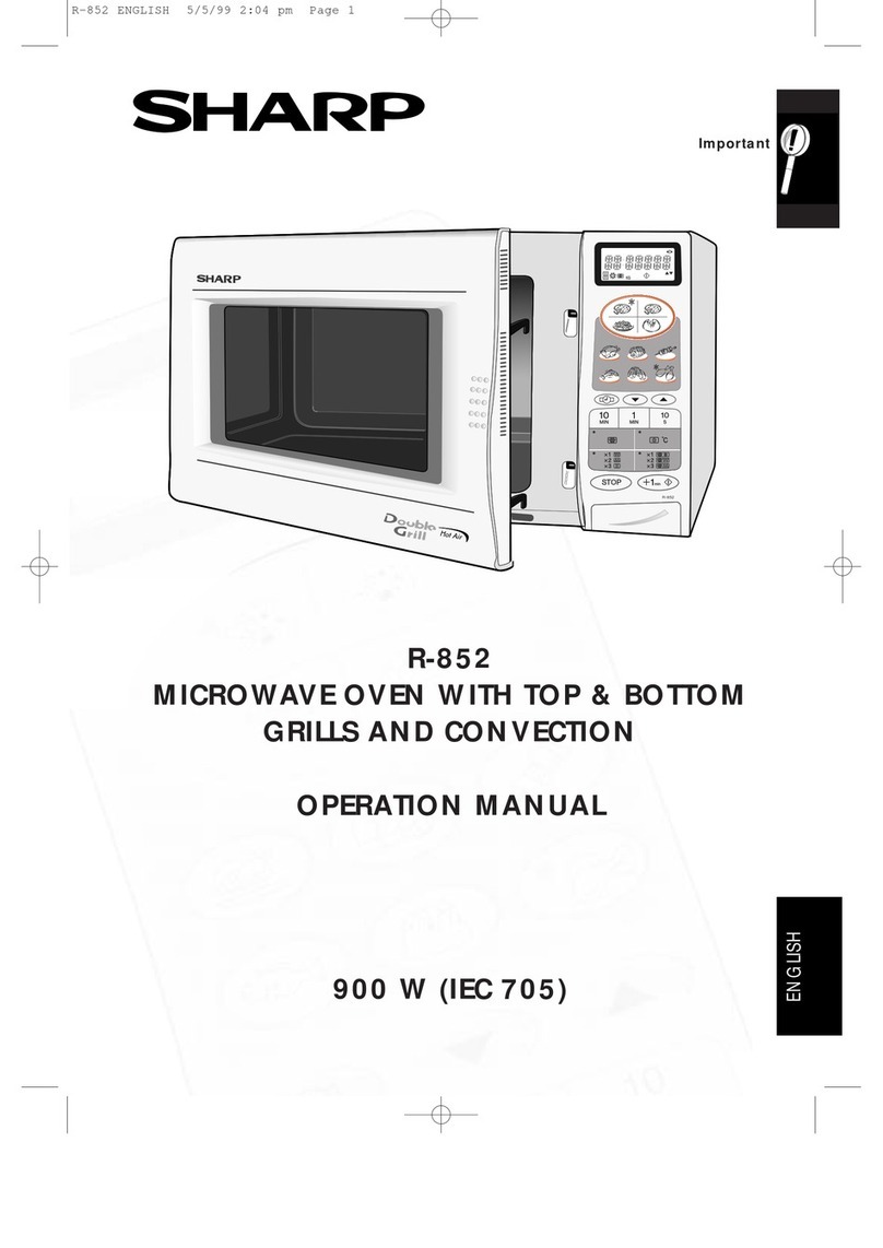 Sharp R-852 User manual