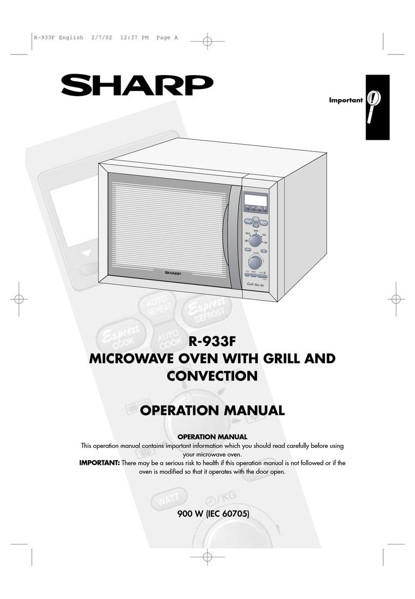 Sharp R-933F User manual