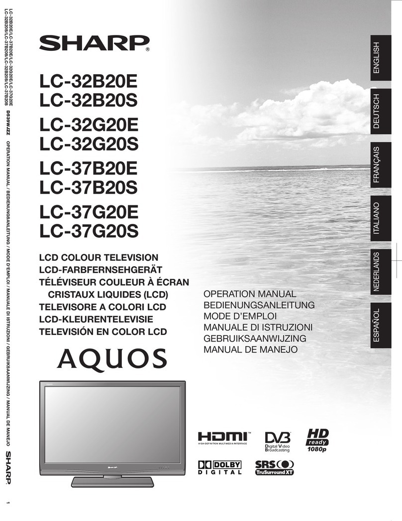 Sharp Aquos LC-32B20E User manual
