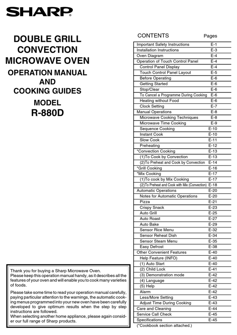 Sharp R-880D Use and care manual