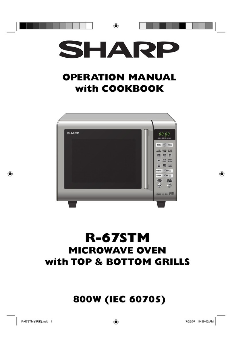 Sharp R-67STM Operation manual with cookbook