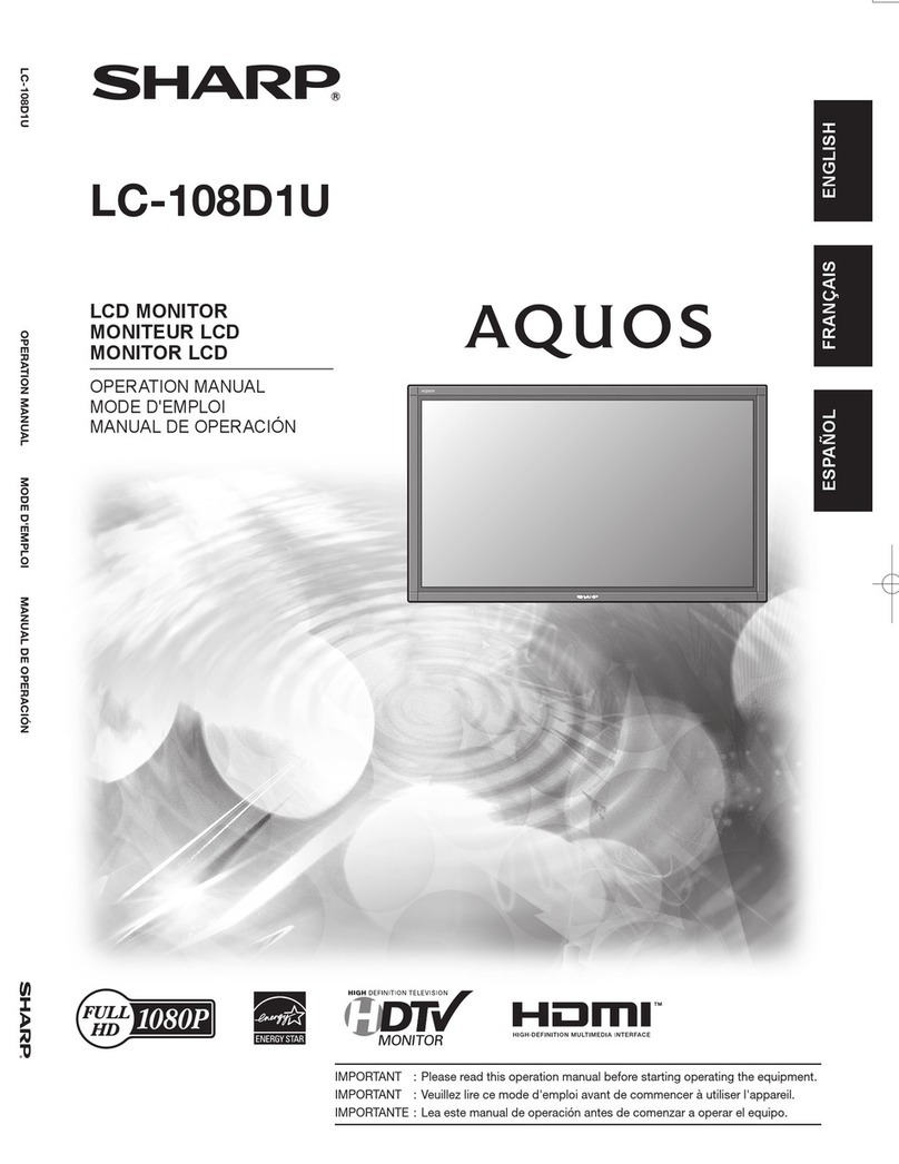Sharp Aquos LC-108D1U User manual