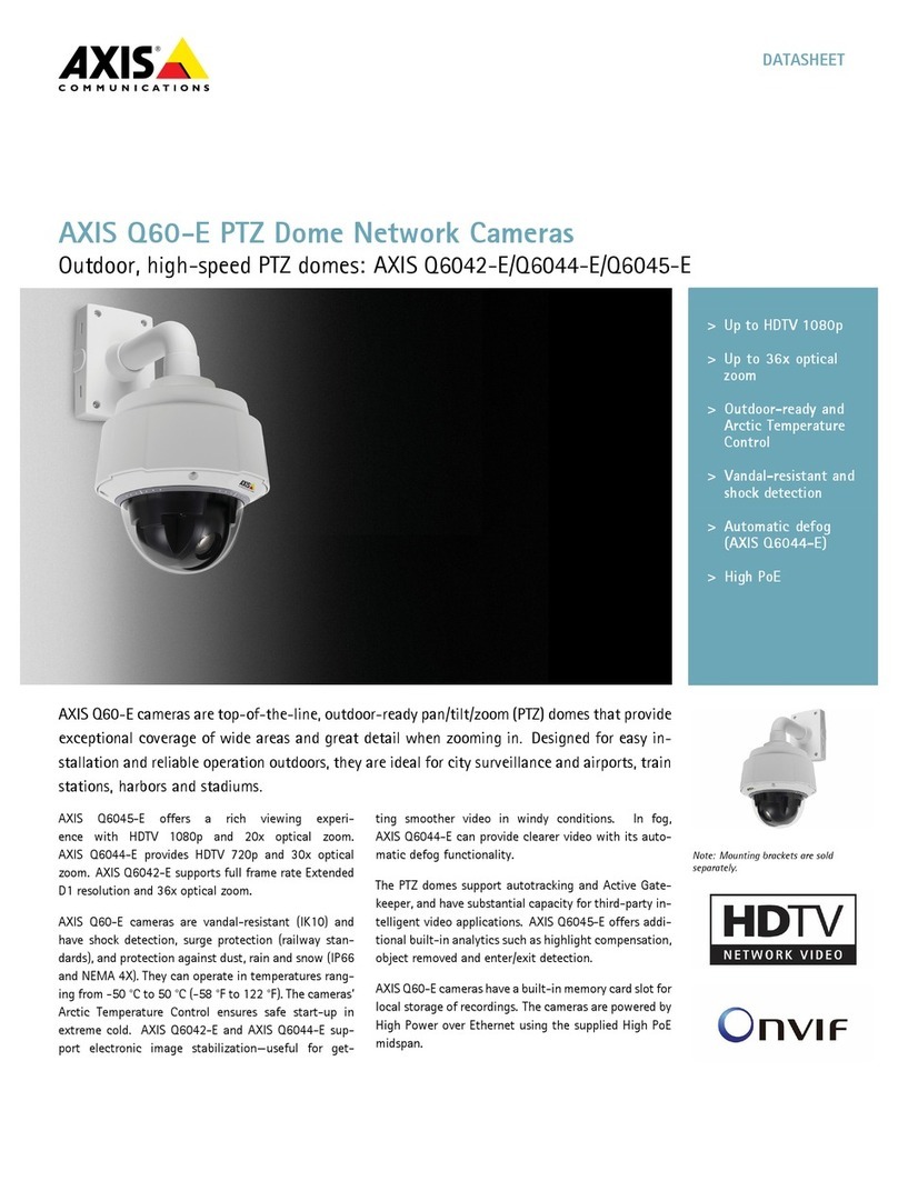 Axis Q60-E PTZ datasheet