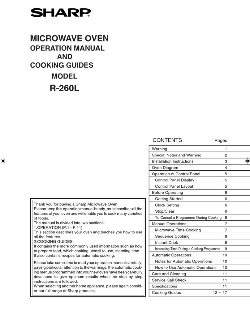 Sharp R-260L Use and care manual