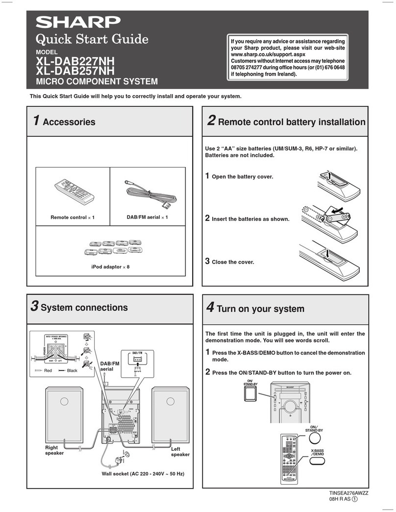 Sharp XL-DAB227NH User manual
