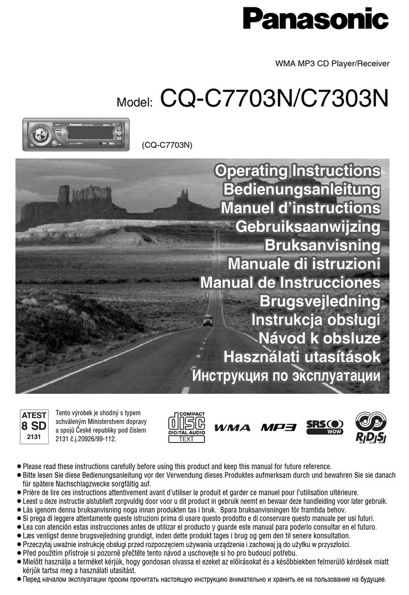 Panasonic CQ-C7703N operating instructions
