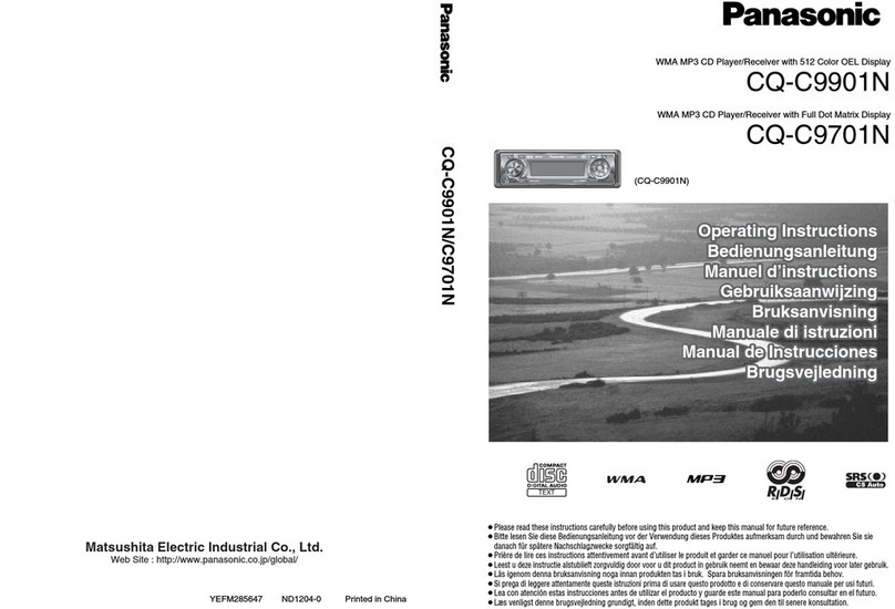 Panasonic CQ-C9701N User manual Panasonic CQ-C9701N User manual