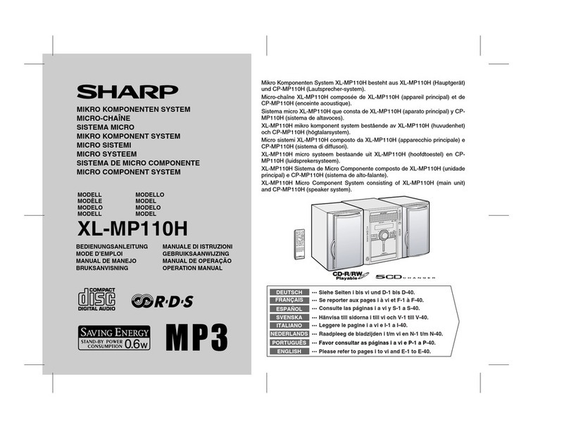 Sharp XL-MP110H User manual Sharp XL-MP110H User manual
