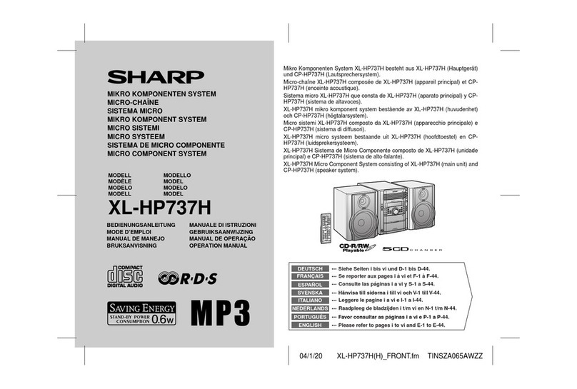 Sharp XL-HP737H User manual