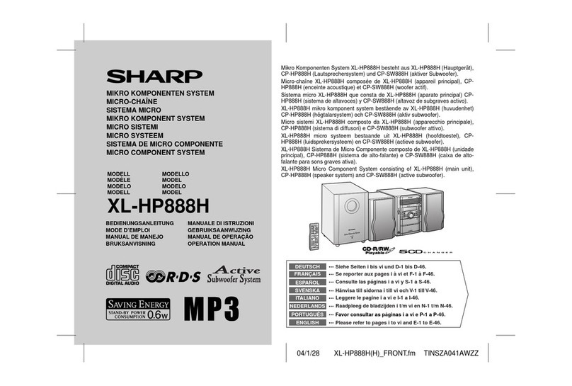 Sharp XL-HP888H User manual