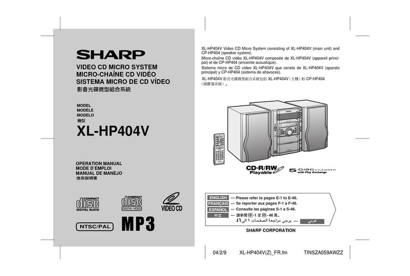 Sharp XL-HP404V User manual