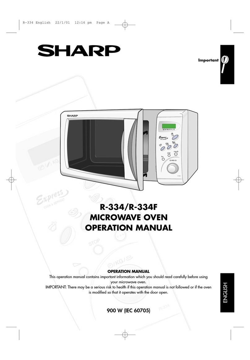 Sharp R-334 User manual