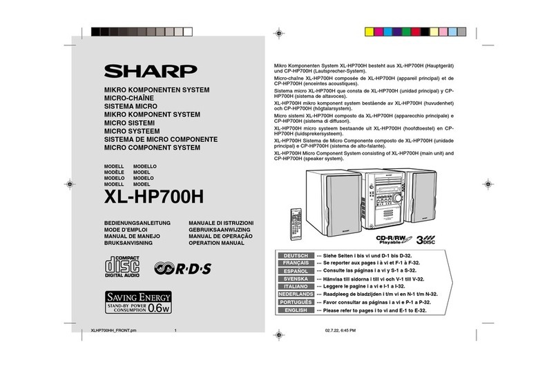 Sharp XL-HP700H User manual