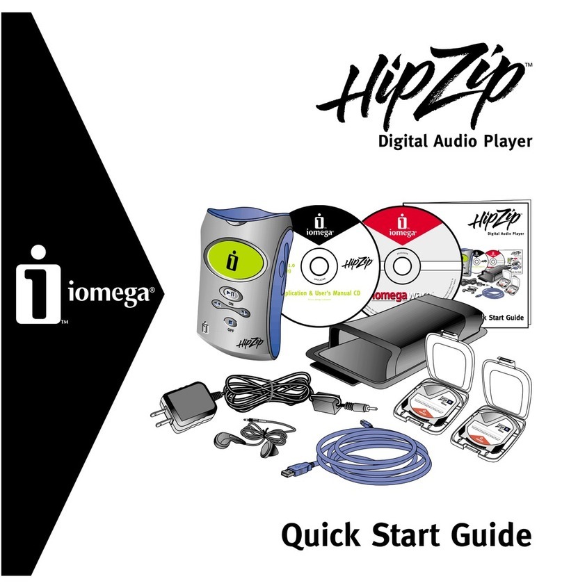 Iomega HipZip quick start guide