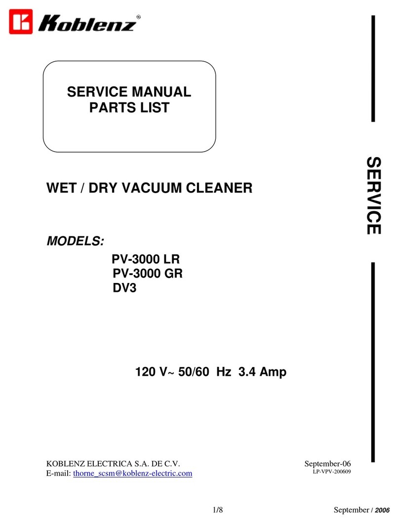 Koblenz PV-3000 LR Troubleshooting guide Koblenz PV-3000 LR Troubleshooting guide