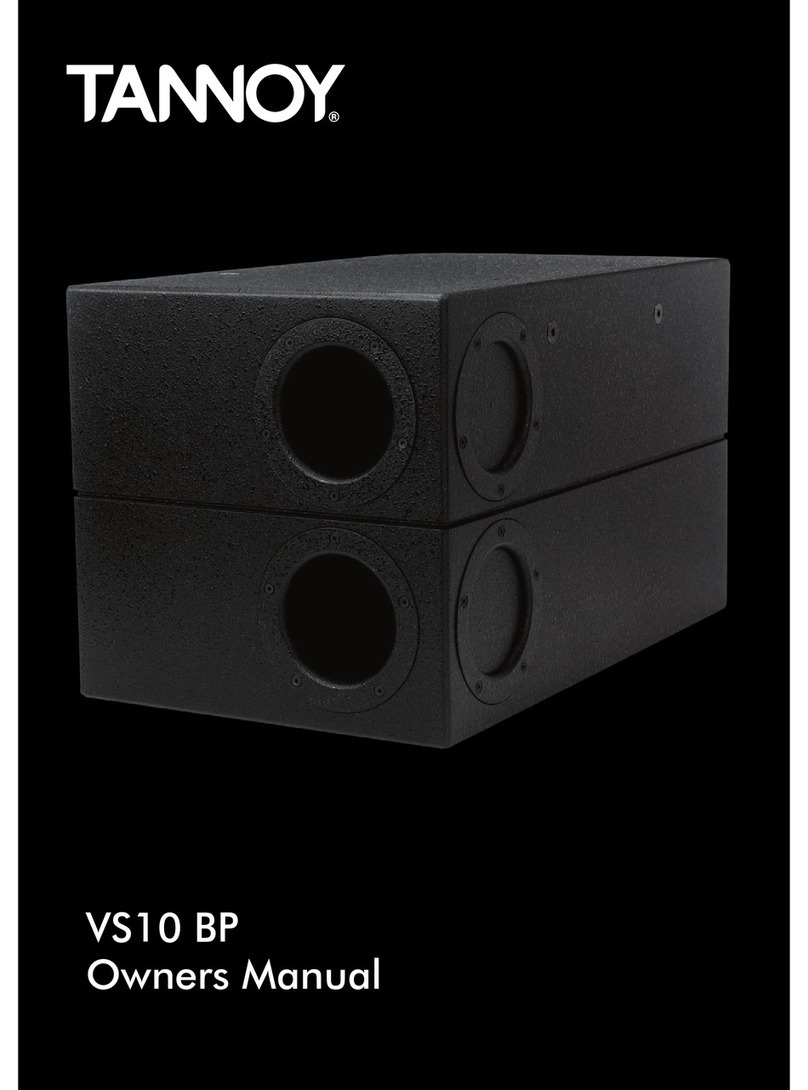Tannoy VS10 BP owner's manual