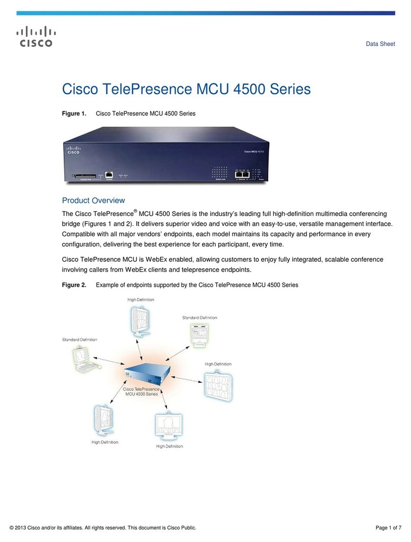 Cisco TelePresence MCU 4505 datasheet