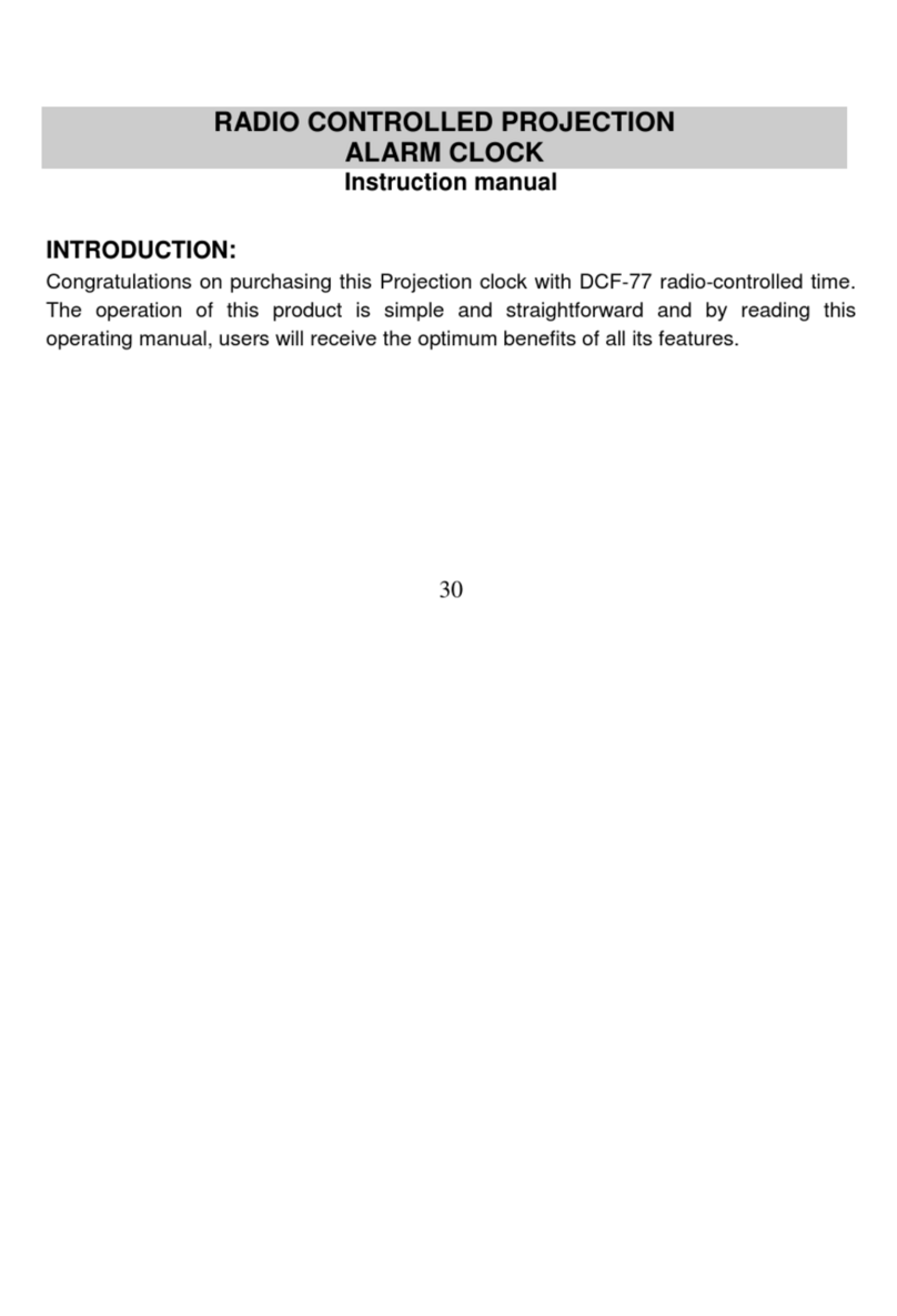 La Crosse Technology RADIO CONTROLLED PROJECTION ALARM CLOCK User manual