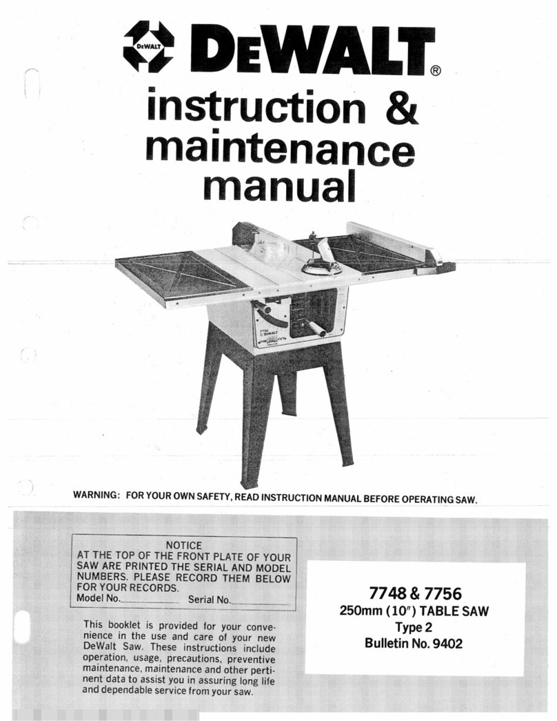 DeWalt 7748 Instruction & maintenance manual
