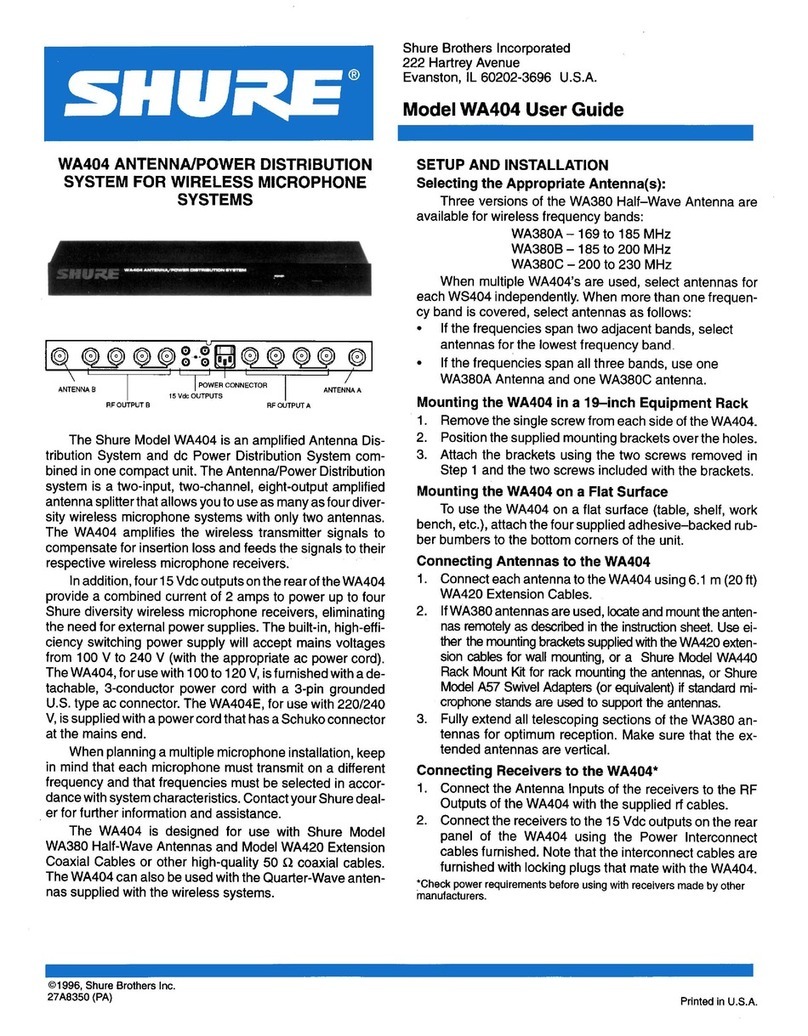 Shure WA404 user guide