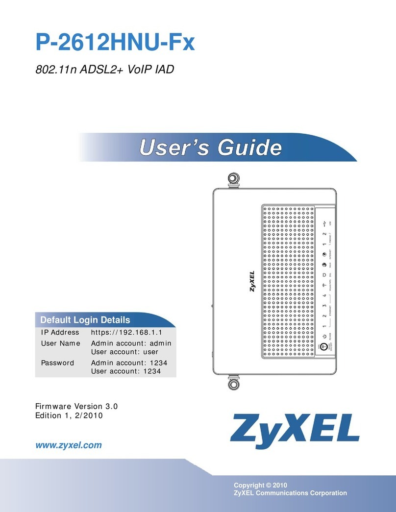 ZyXEL Communications P-2612HNU-Fx Series user guide