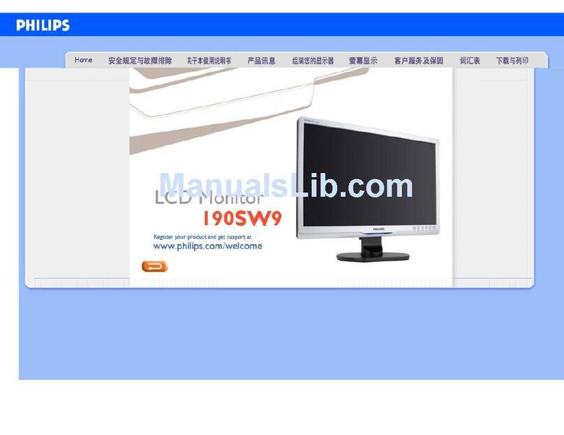 Philips 190SW9 User manual